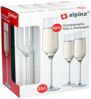 Alpina Sklenice na šampaňské 220ml 6ks