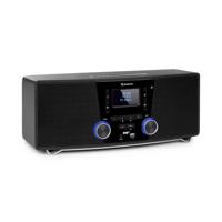 Auna Stockton, mikro stereo systém, max 20W, DAB+, UKW, CD přehrávač, BT, OLED, černý