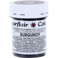 Barva do čokolády na bázi kakaového másla Sugarflair Burgundy (35 g) C305 dortis