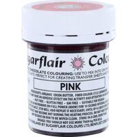 Barva do čokolády na bázi kakaového másla Sugarflair Pink (35 g) C301 dortis