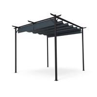 Blumfeldt Pantheon Robust Pergola, 3x3 m práškově lakovaná ocel odolná vůči povětrnostním vlivům