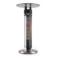 Blumfeldt Primal Heat 95, infračervený ohřívač, bistro stůl, 1600 W, uhlíkové výhřevné těleso, LED, 95 cm, sklo