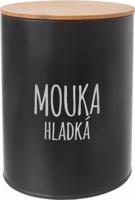 Dóza Hladká mouka BLACK pr. 13 cm