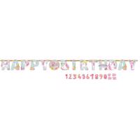 Girlanda happy birthday Unicorn 320x25,4cm - Amscan