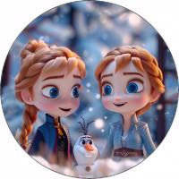 Jedlý papír Anna a Elsa děti 19,5 cm