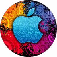 Jedlý papír Apple barevné logo 19,5 cm