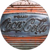 Jedlý papír Coca cola cedule vintage 19,5 cm