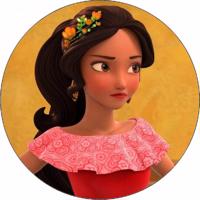 Jedlý papír Elena z Avaloru s květinou ve vlasech 19,5 cm