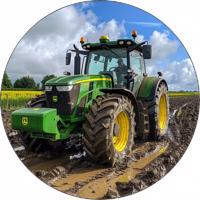 Jedlý papír John Deere traktor na poli 19,5 cm