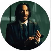 Jedlý papír John Wick se zbraní 19,5 cm