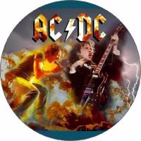 Jedlý papír logo AC/DC kapela 19,5 cm