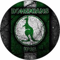 Jedlý papír Logo Bohemians 1905 černý podklad 19,5 cm