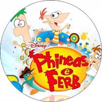 Jedlý papír Phineas a Ferb logo 19,5 cm