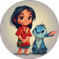 Jedlý papír přátelé Lilo a Stitch 19,5 cm