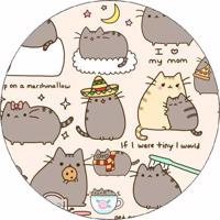 Jedlý papír Pusheen tapeta 19,5 cm