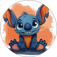 Jedlý papír Stitch s bílým pozadím 19,5 cm