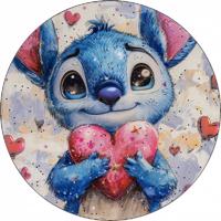 Jedlý papír Stitch se srdíčkem 19,5 cm