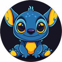 Jedlý papír Stitch ve tmě 19,5 cm