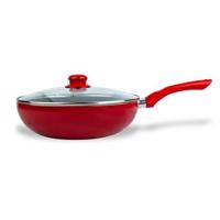 KITCHISIMO Pánev WOK s poklicí Rosso 28cm nepřilnavý povrch