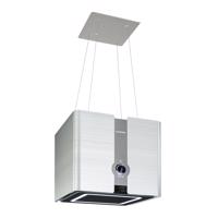 Klarstein Futurelight Smart, digestoř, 42 cm, ostrůvková, 420 m³/h, LED, nerezová ocel, černá