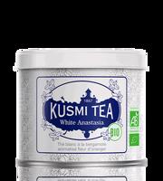 Kusmi Tea Sypaný bílý čaj White Anastasia Bio, kovová dóza 90 g 21635A1070