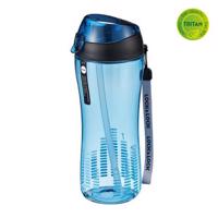 LOCK&LOCK Sportovní láhev lock 550 ml se silikonovým brčkem - modrá