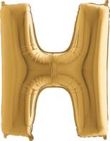 Nafukovací balónek písmeno H zlaté 102 cm - Grabo