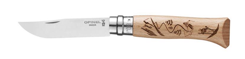 Opinel Zavírací nůž N°08, Gravure Sport Ski, 8,5 cm 002188