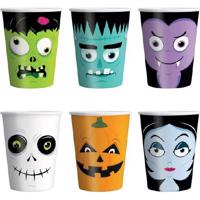 Papírové kelímky halloween monster 220ml 6ks - Party Pal