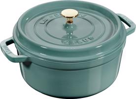 Staub Litinový hrnec s poklicí Cocotte, eukalyptová, 20 cm / 2,2 l 11020121