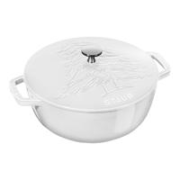 Staub Litinový hrnec s poklicí French oven Vánoční stromek, Ø 24 cm / 3,6 l, bílá 1003512