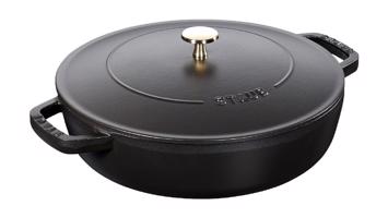 Staub Litinový kastrol s poklicí Chistera, černá, 24 cm 12612425