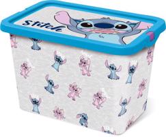 STOR Plastový úložný box s víkem Stitch 7l