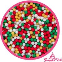 SweetArt cukrové perly Golden Christmas mix 5 mm (80 g)