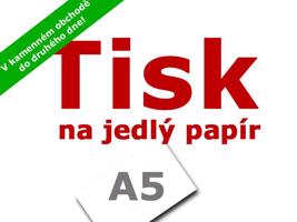 Tisk na jedlý papír A5 - Apolo77