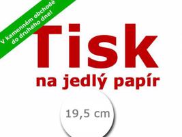 Tisk na jedlý papír kruh průměr 19,5cm - Apolo77