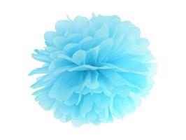 Tkáňový papír pompom, nebeská modrá, 25cm - PartyDeco