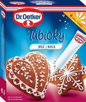 Tubičky na zdobení bílé 4 ks 76g - Dr. Oetker