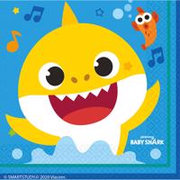 Ubrousky Baby Shark 16ks 33x33cm - Amscan