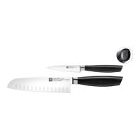 Zwilling Santoku nůž s výbrusem + špikovací nůž All * Star, černé logo 1022779